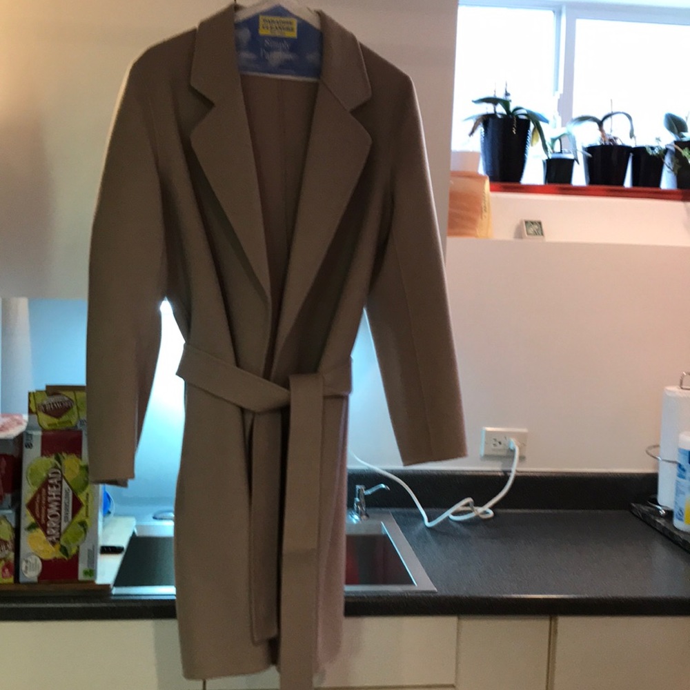 Ellie Kai wool  tie coat 39” long